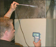 Man testing HVAC System